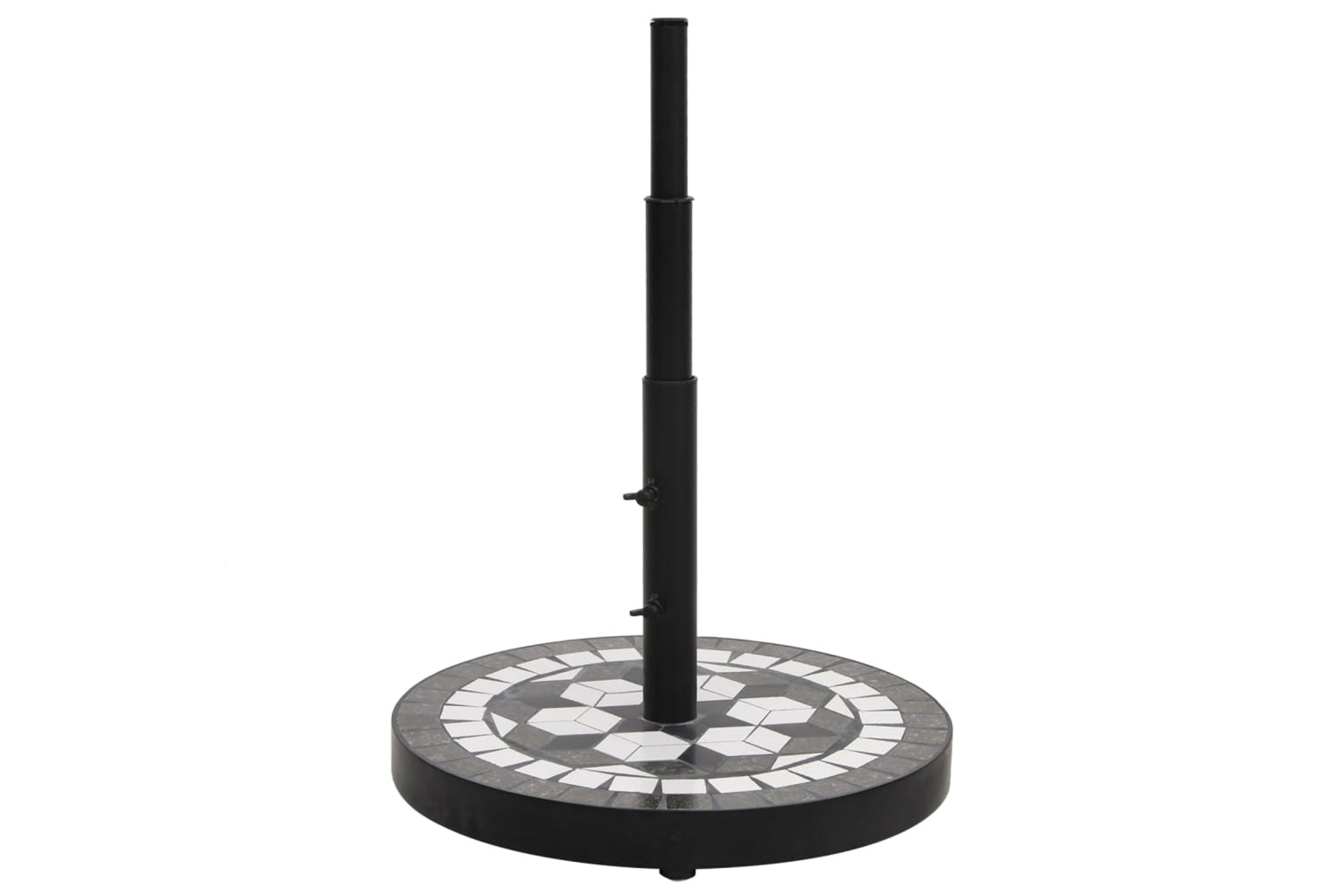 Vidaxl Parasol Base Black And White Round 12 Kg-2