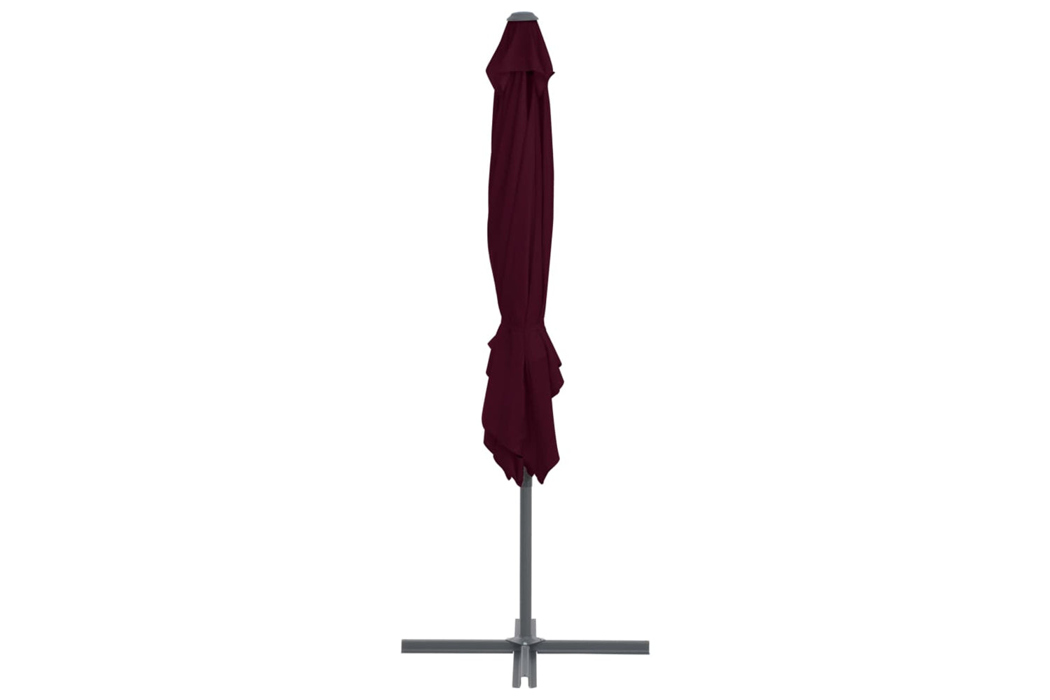 vidaXL 312308 Cantilever Umbrella With Steel Pole Bordeaux Red 250x250cm-4