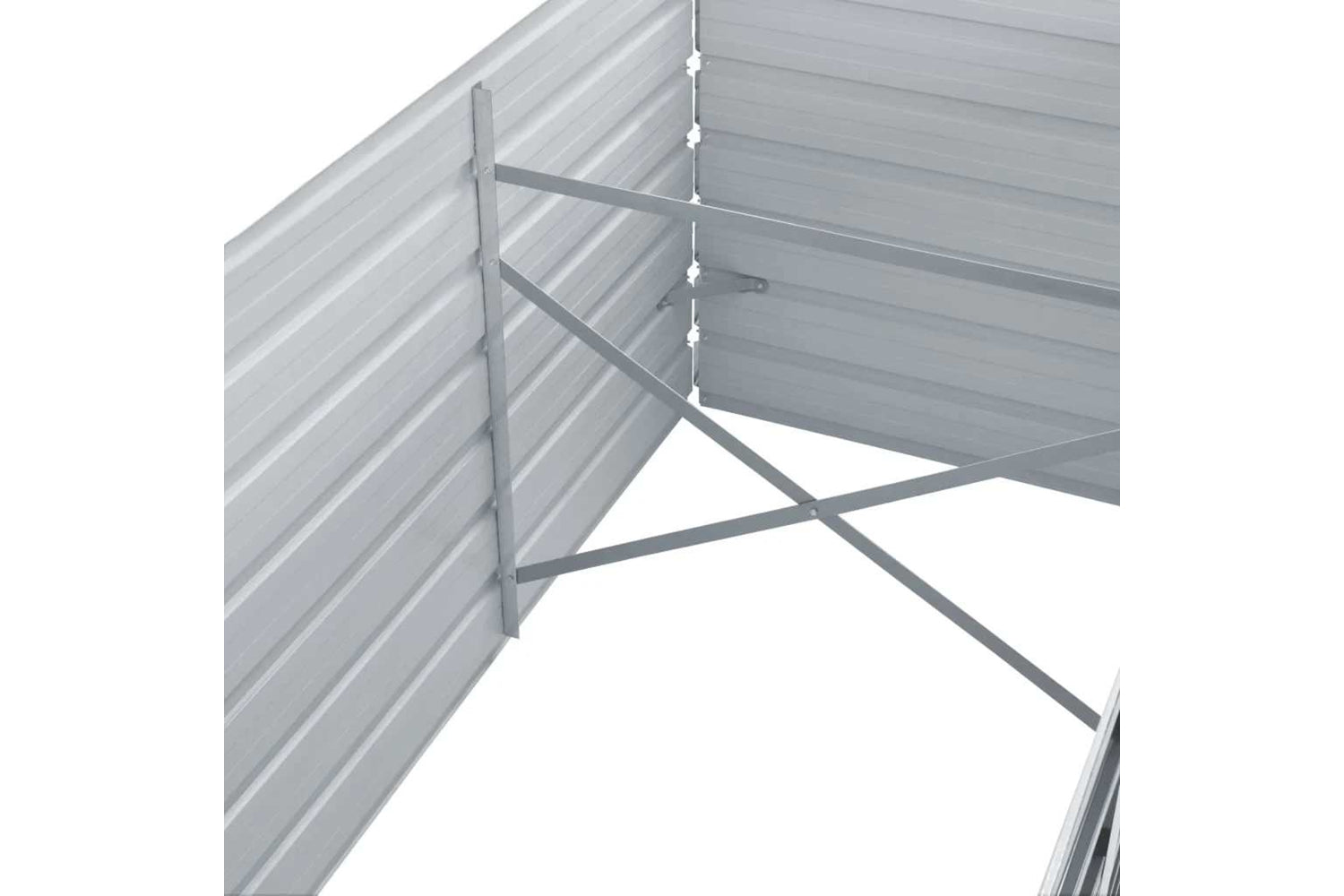 vidaXL 44842 Garden Raised Bed Galvanised Steel 240x80x45cm Grey-4