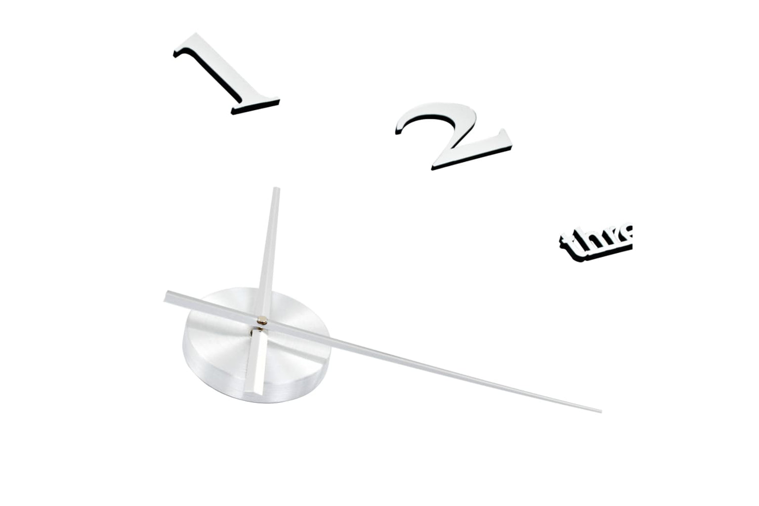 Vidaxl 50636 3D Wall Clock Modern Design 100 cm | Silver-4