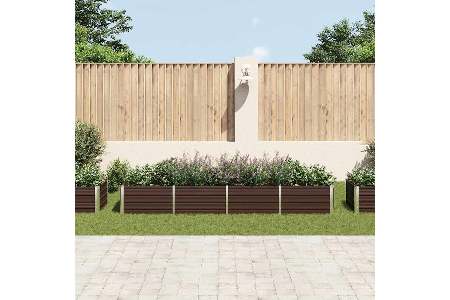vidaXL 45716 Garden Raised Bed Brown 320x80x45cm Galvanised Steel-2