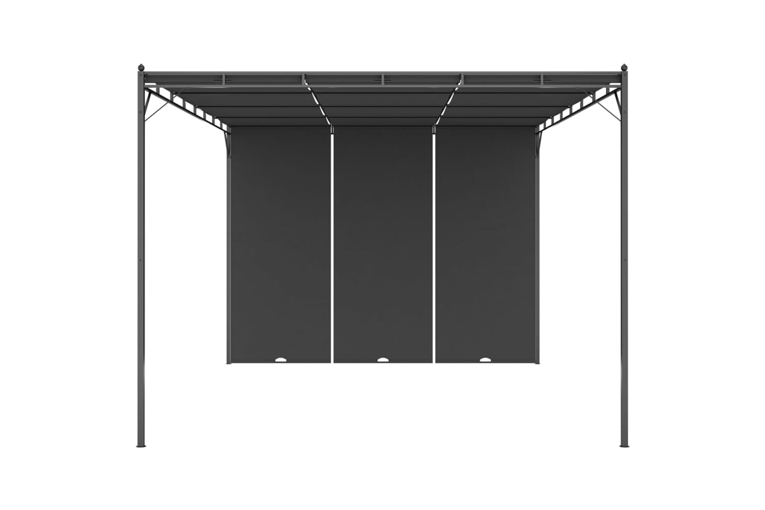 Vidaxl 47996 Garden Gazebo With Side Curtain 4x3x2.25 M Anthracite-2