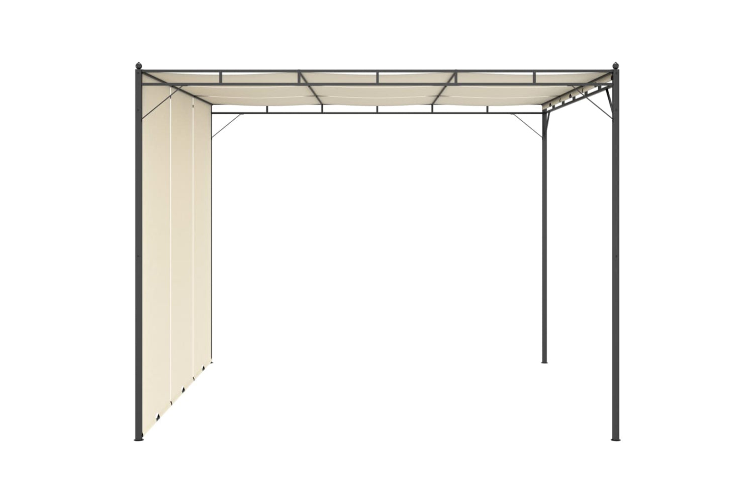 Vidaxl 47993 Garden Gazebo With Side Curtain 3x3x2.25m Cream-3