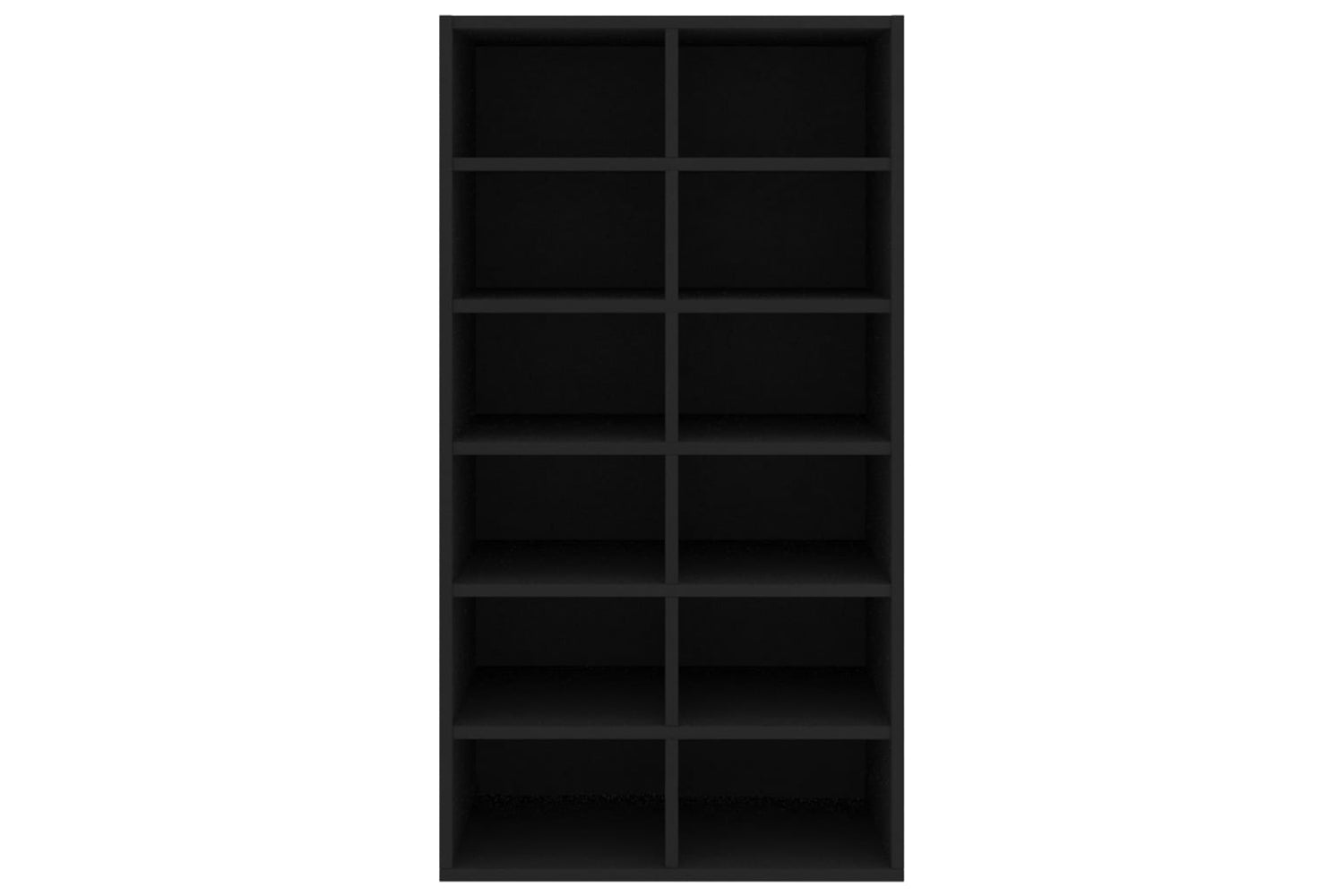 vidaXL 800397 Shoe Rack Black 54x34x100.5cm Engineered Wood-3