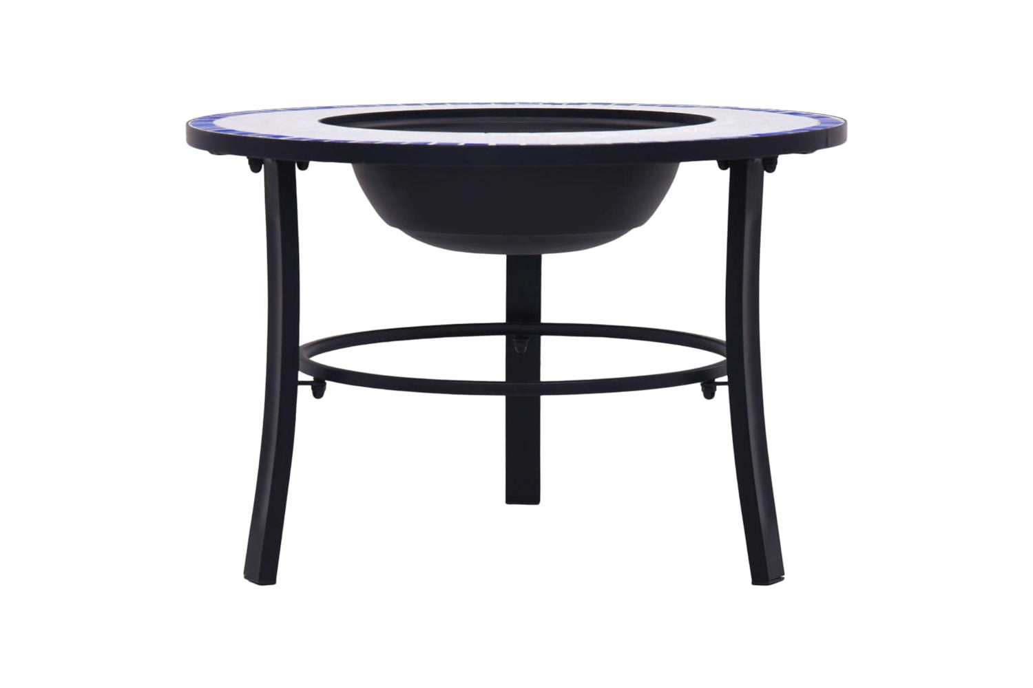 Vidaxl 46720 Vidaxl Mosaic Fire Pit Blue And White 68cm Ceramic-3