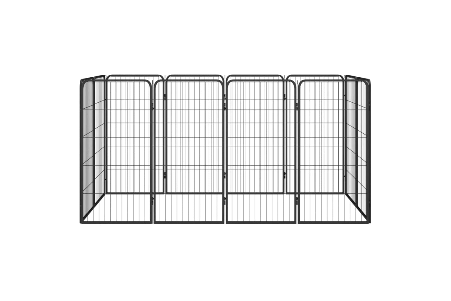 vidaXL 3115959 12-panel Dog Playpen Black 50x100cm Powder-coated Steel-2