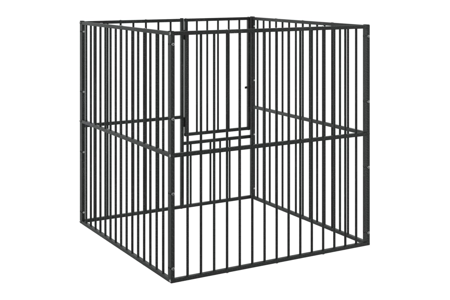 Vidaxl 172210 Dog Playpen 4 Panel Black Galvanised Steel-6