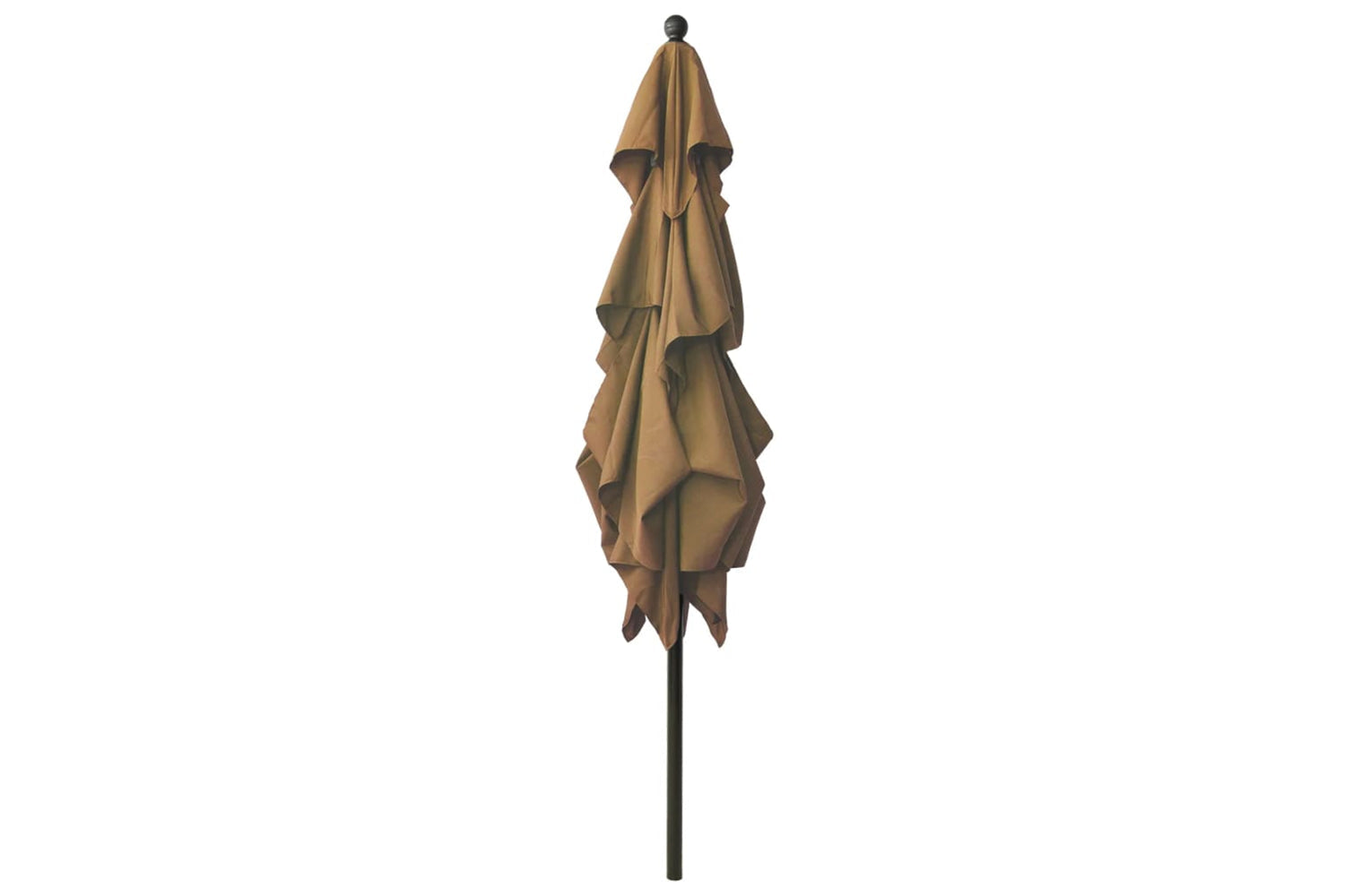 Vidaxl 313839 3-tier Parasol With Aluminium Pole Taupe 2.5x2.5 M-3