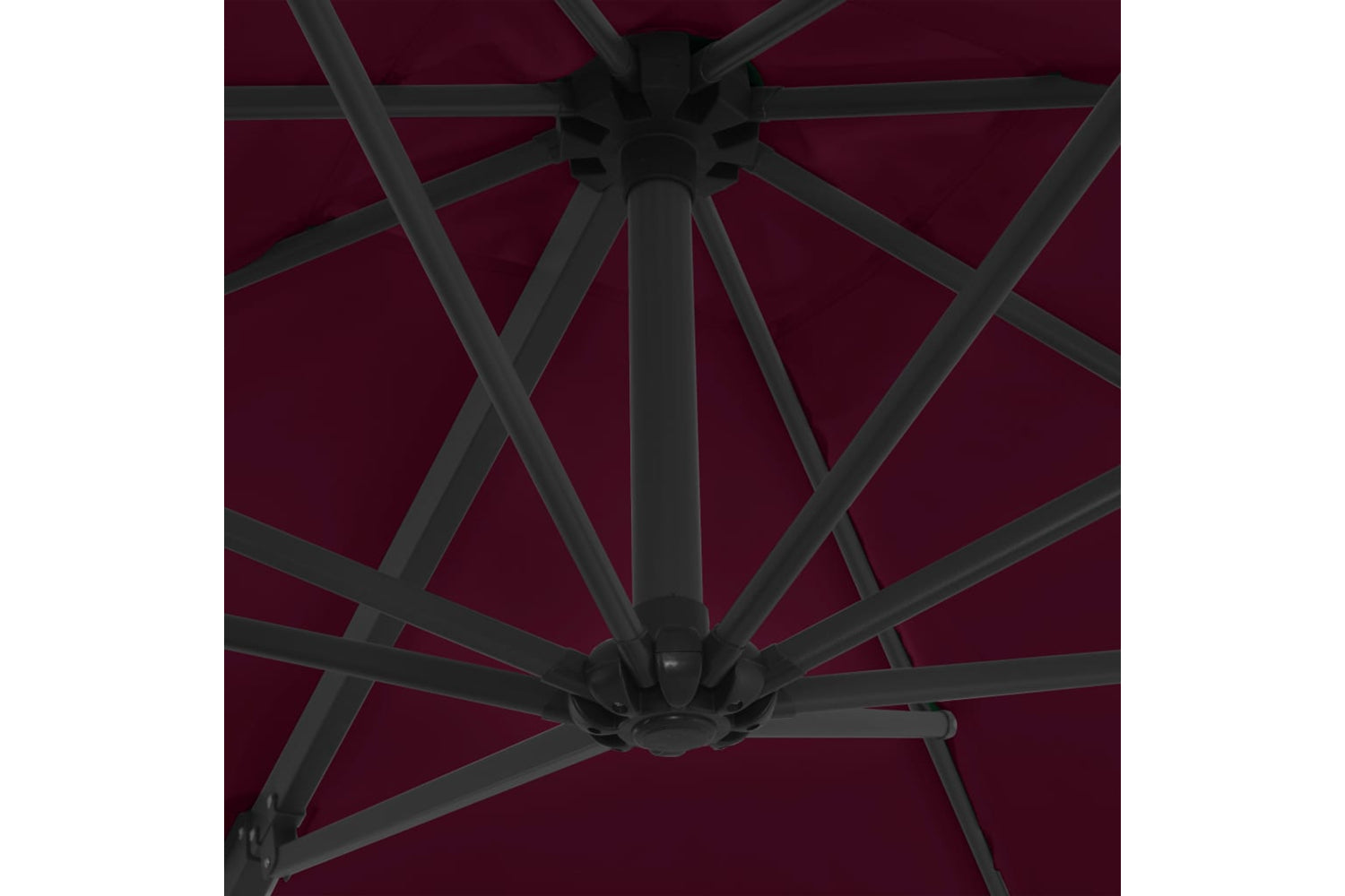 vidaXL 312308 Cantilever Umbrella With Steel Pole Bordeaux Red 250x250cm-6