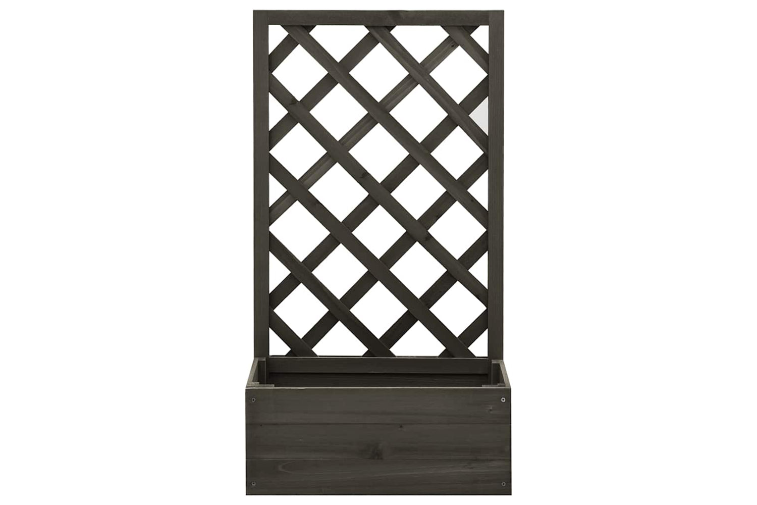 Vidaxl 314831 Garden Trellis Planter Grey 50x25x90 Cm Solid Firwood-2