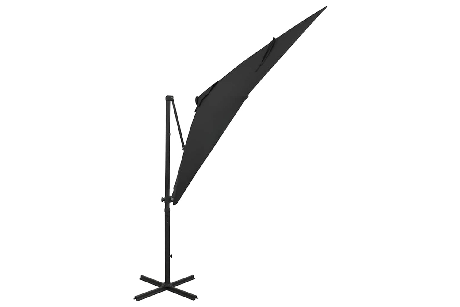 Vidaxl 312324 Cantilever Umbrella With Pole And Led Lights Black 250 Cm-2