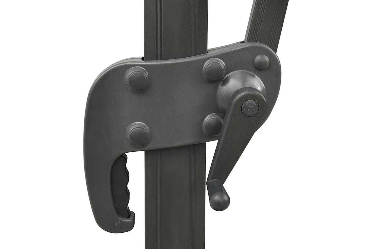 Vidaxl Cantilever Umbrella With Pole And Led Lights Black 300 Cm-8
