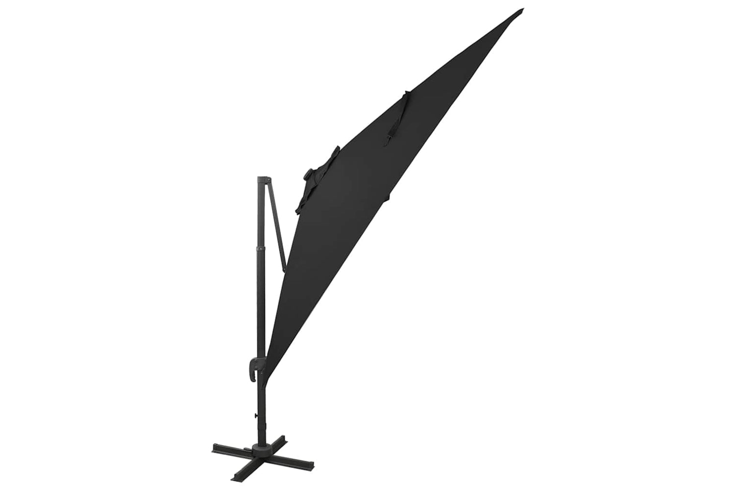Vidaxl Cantilever Umbrella With Pole And Led Lights Black 300 Cm-2
