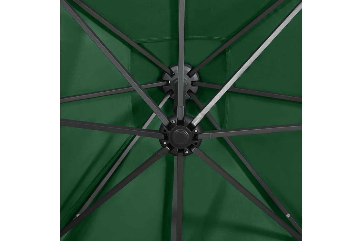Vidaxl 312321 Cantilever Umbrella With Pole And Led Lights Green 250 Cm-8