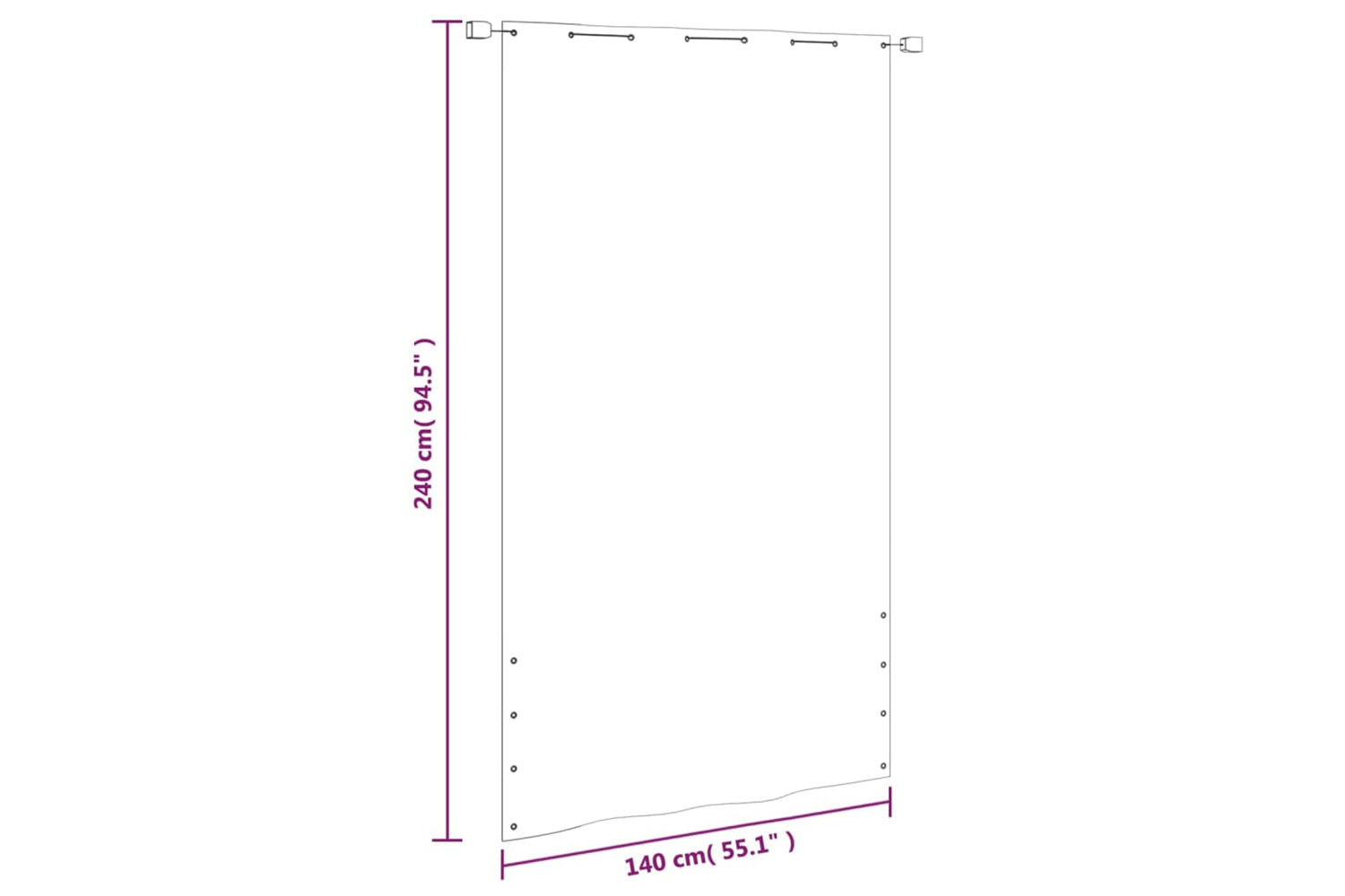 vidaXL 148516 Balcony Screen Light Green 140x240cm Oxford Fabric-6