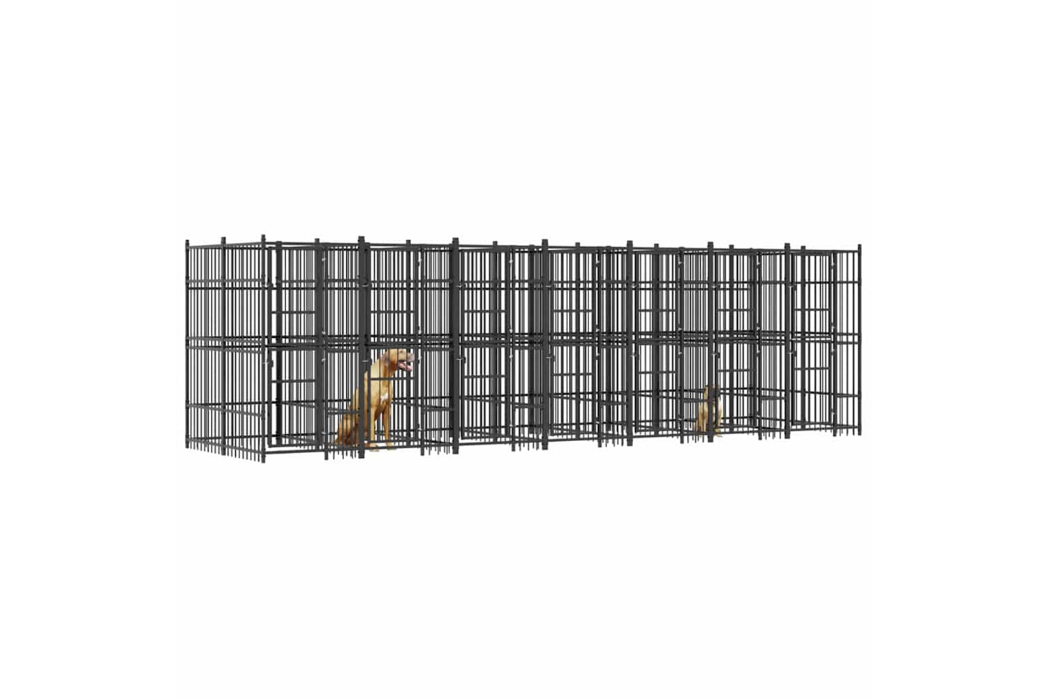 Vidaxl 3097942 Outdoor Dog Kennel Steel 12.9 M2-3