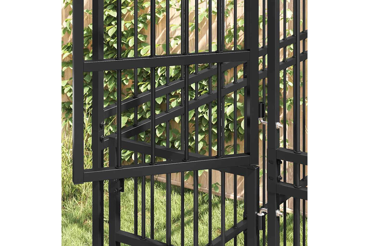 Vidaxl 3097943 Outdoor Dog Kennel Steel 14.75 M2-2