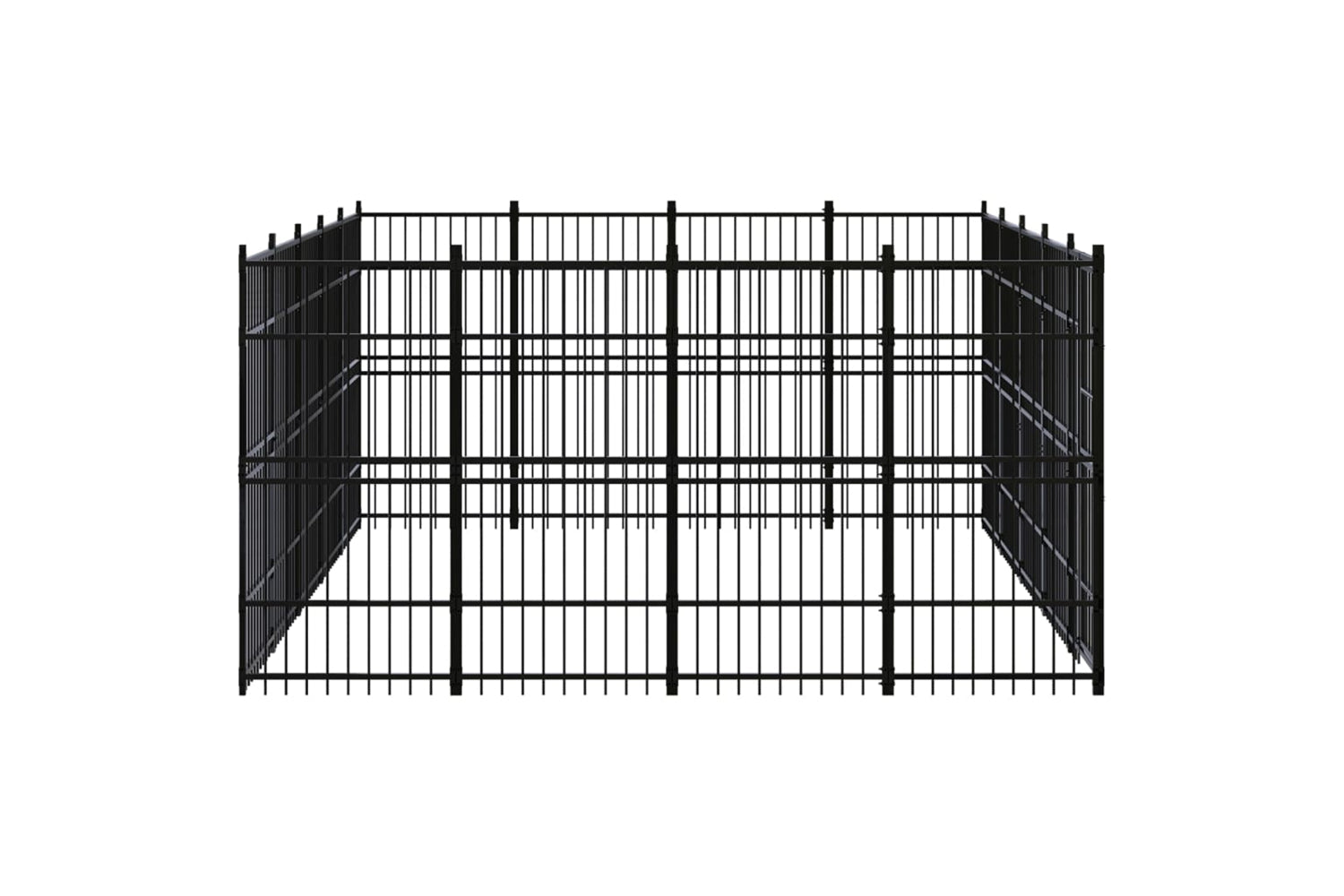 Vidaxl 3097983 Outdoor Dog Kennel Steel 18.43 M2-3