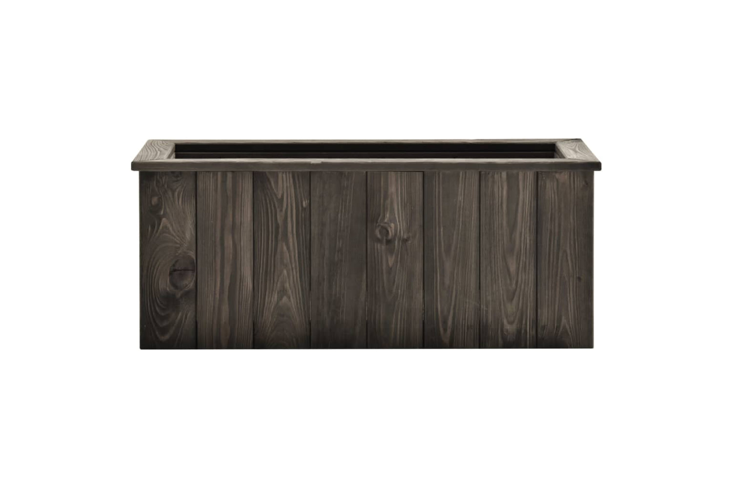 vidaXL 315414 Raised Bed Dark Grey 74x32x30cm Solid Pinewood-2