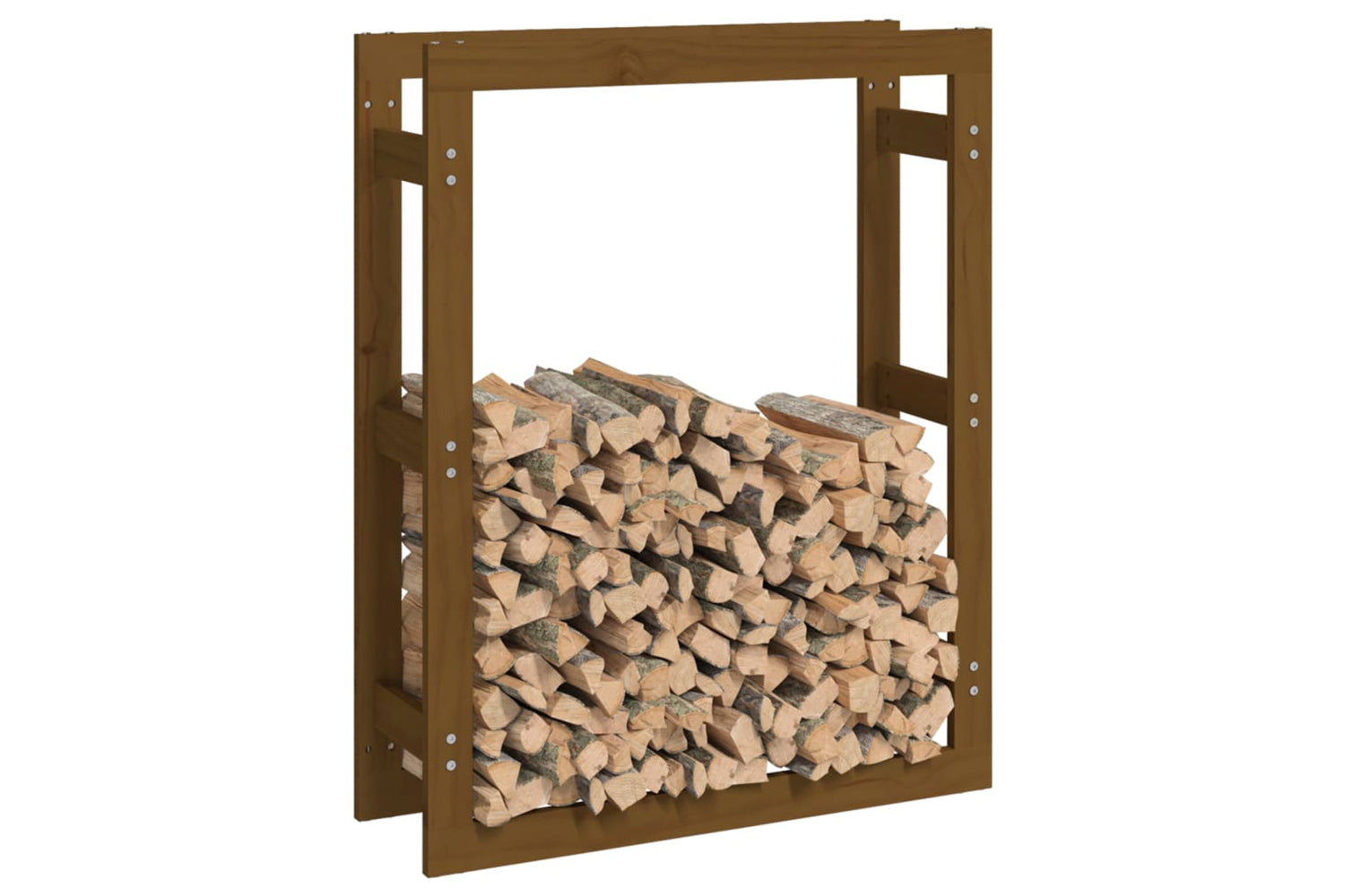 vidaXL 822420 Firewood Rack Honey Brown 80x25x100cm Solid Wood Pine-3