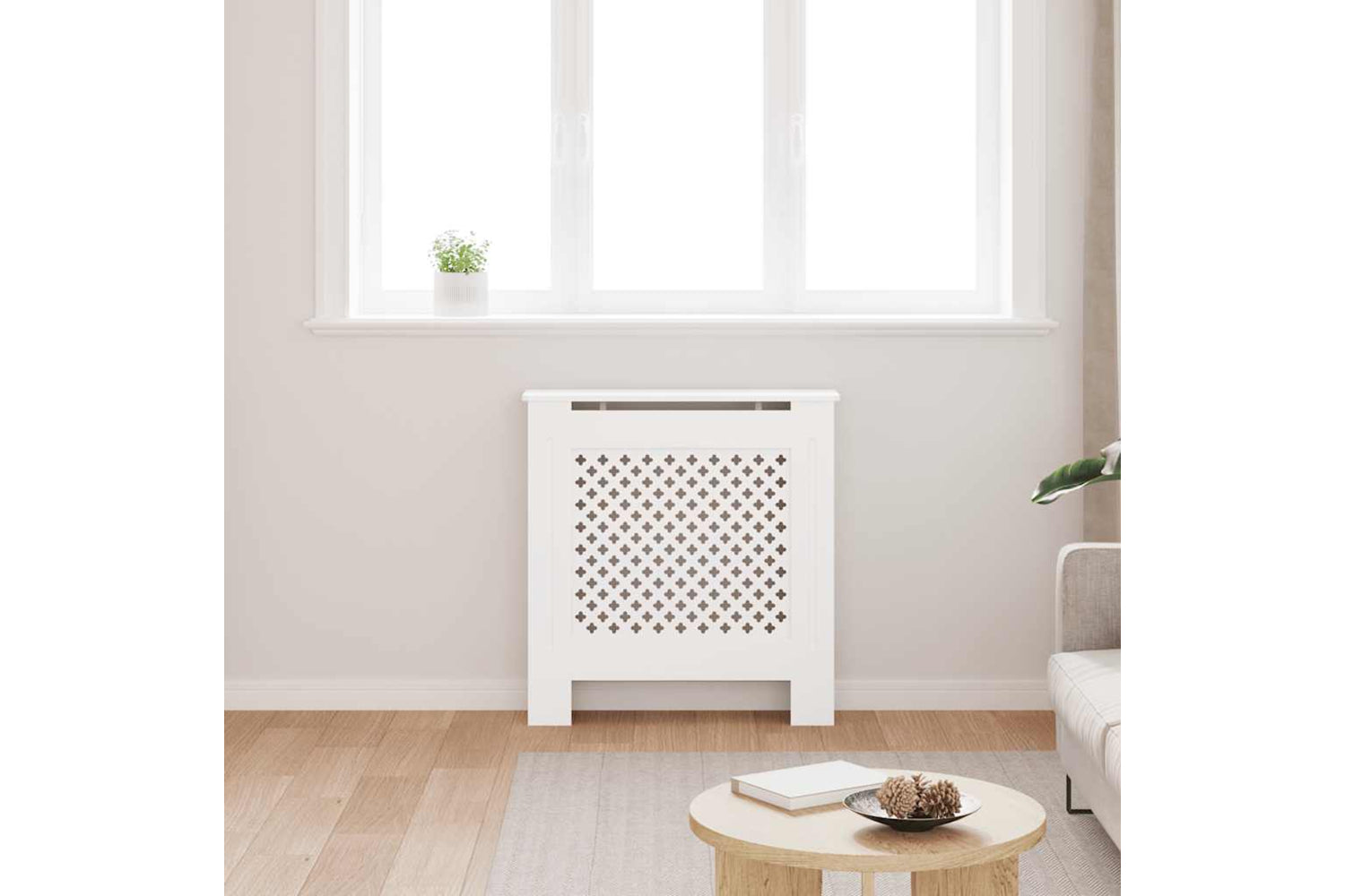 vidaXL Mdf Radiator Cover White 78cm-2