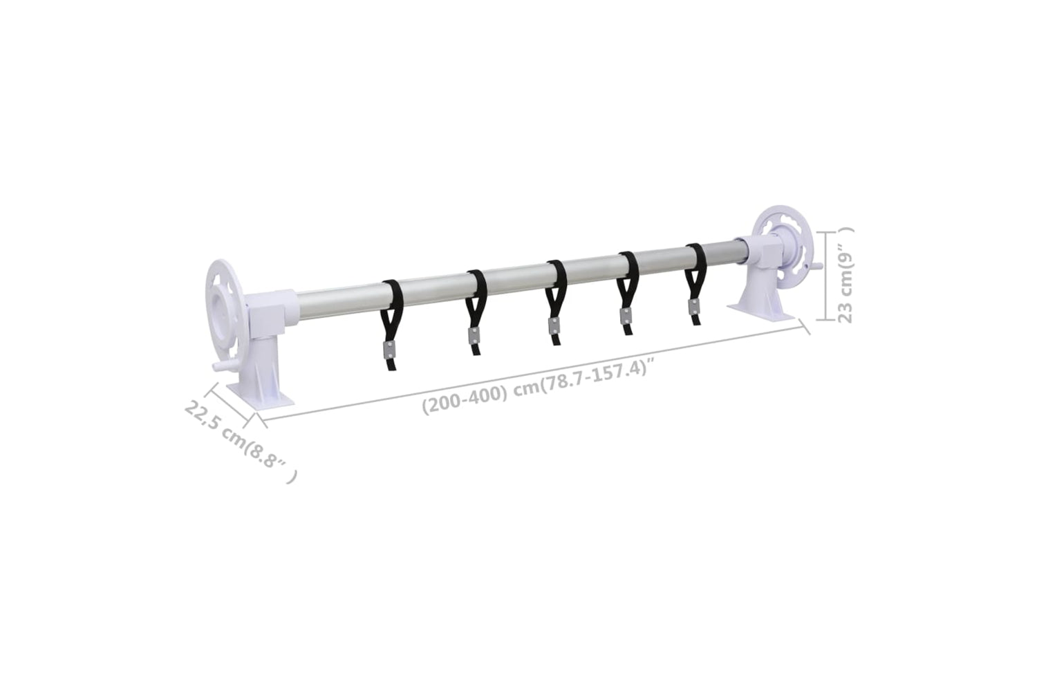 Vidaxl 313996 Pool Cover Roller With Plastic Base-6