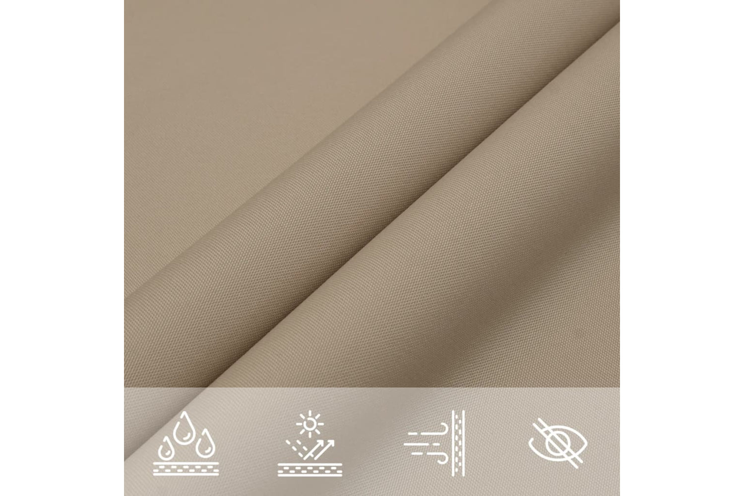 Vidaxl 135416 Sunshade Sail Oxford Fabric Square 5x5 M Taupe-6