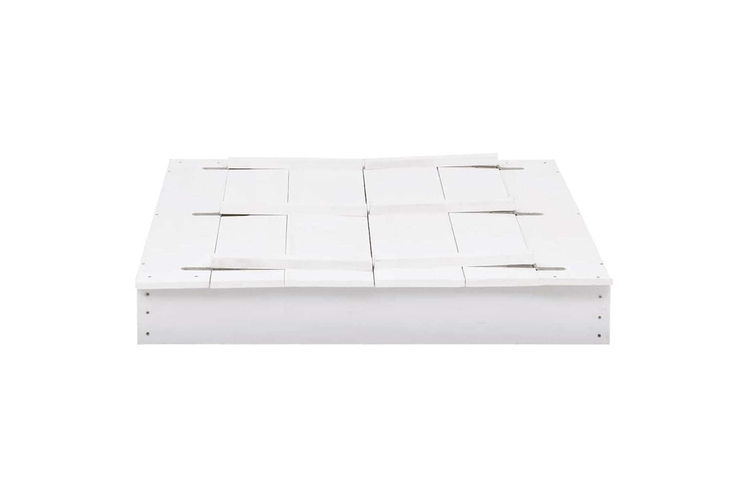 Vidaxl Sandbox Fir Wood White 95x90x15 Cm-3