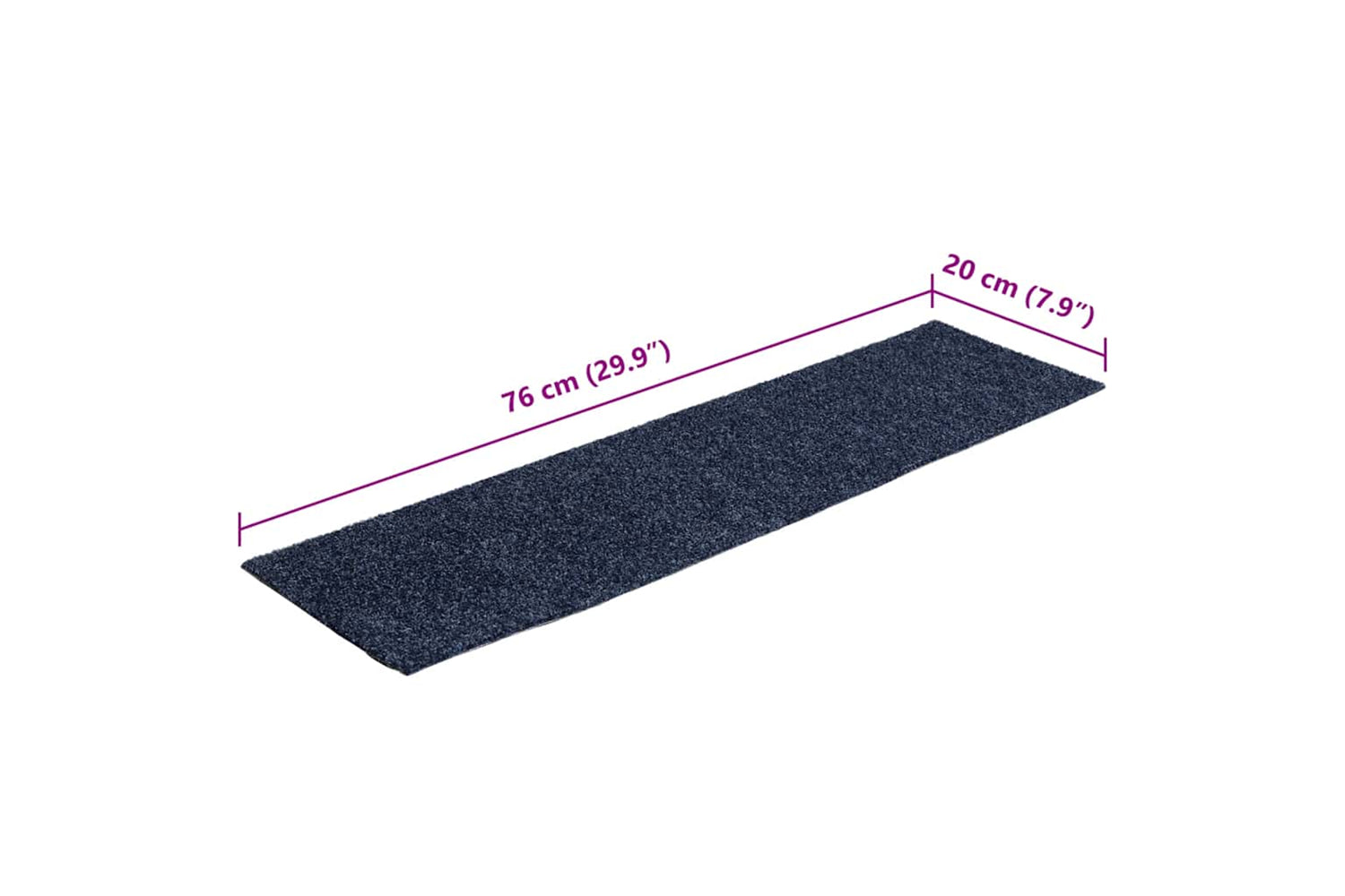 vidaXL 326929 Self-adhesive Stair Mats Rectangular 15 Pcs 76x20cm Grey Blue-7