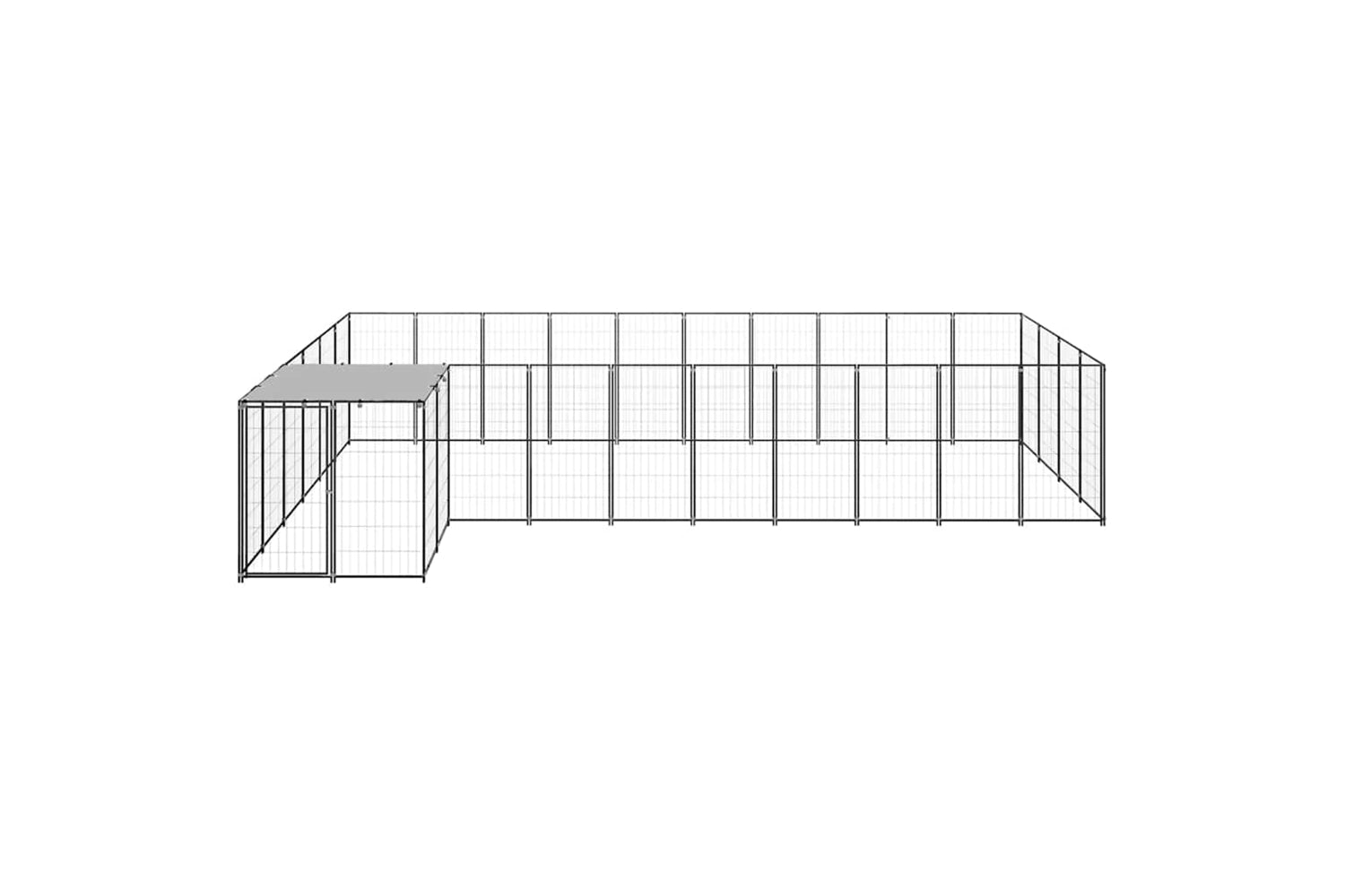 Vidaxl 3082238 Dog Kennel Black 13.31 M2 Steel-2