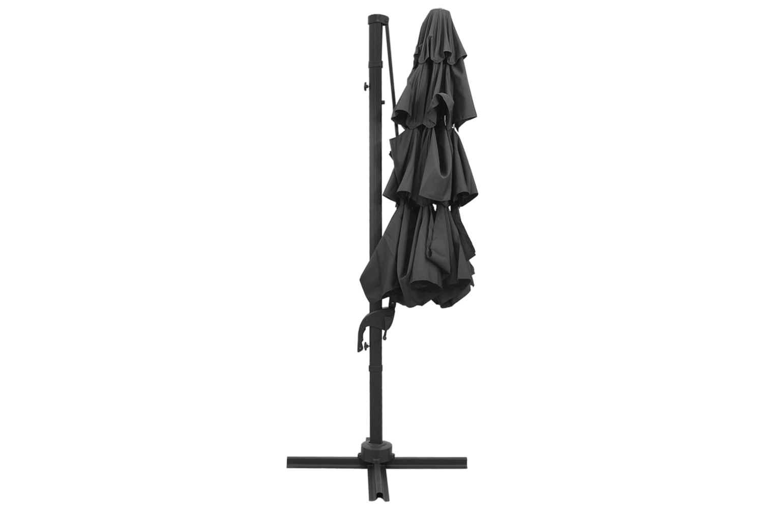 Vidaxl 313830 4-tier Parasol With Aluminium Pole Anthracite 3x3 M-3
