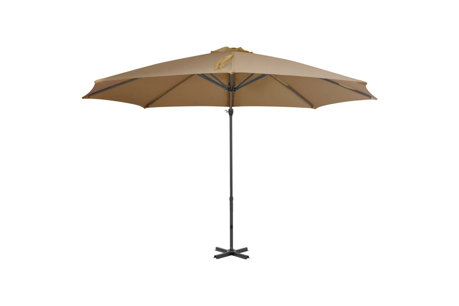 vidaXL 44623 Cantilever Umbrella With Aluminium Pole Taupe 300cm-2