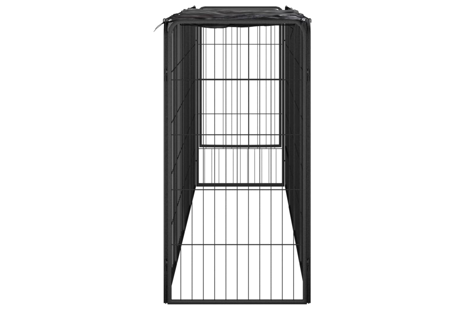 vidaXL 3115948 10-panel Dog Playpen Black 50x100cm Powder-coated Steel-3