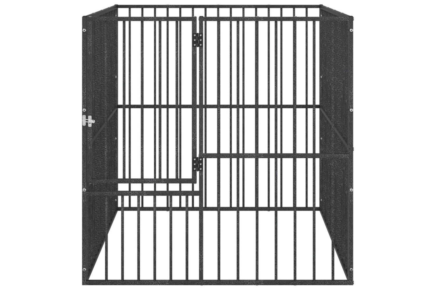Vidaxl 172210 Dog Playpen 4 Panel Black Galvanised Steel-4