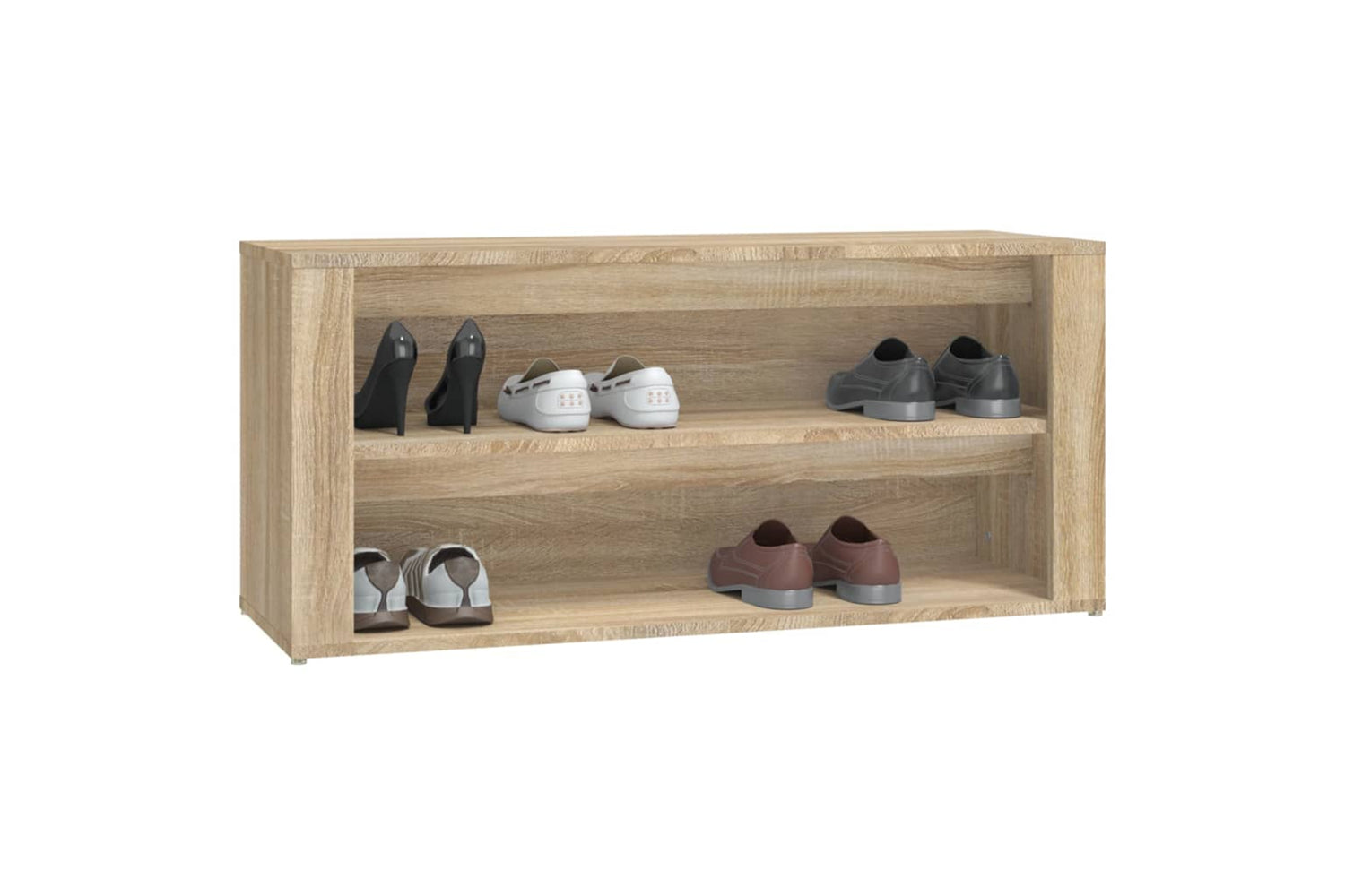 vidaXL 816907 Shoe Rack Sonoma Oak 100x35x45cm Engineered Wood-3