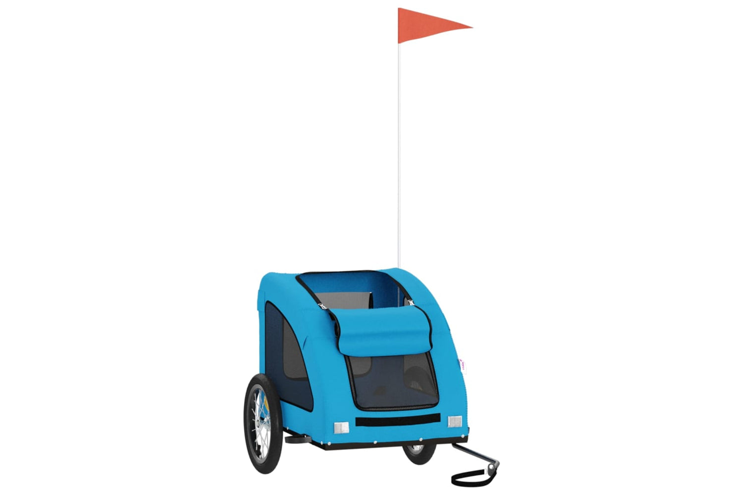 Vidaxl 93960 Pet Bike Trailer Blue Oxford Fabric And Iron-2