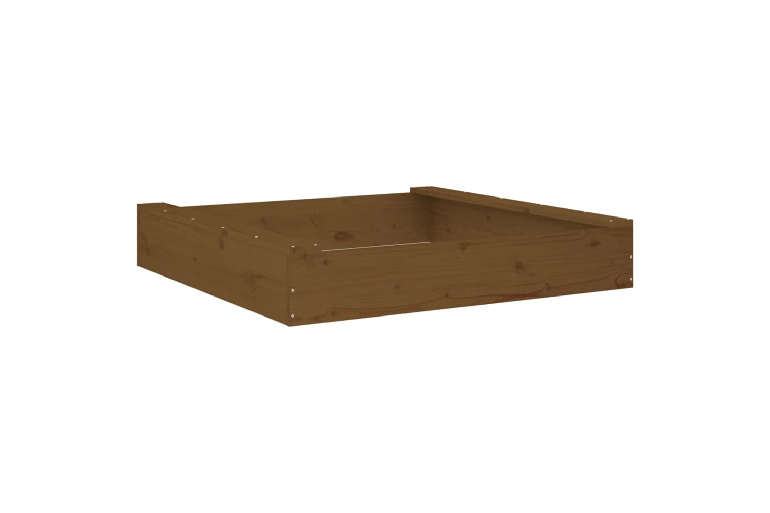 vidaXL 825033 Sandbox With Seats Honey Brown Square Solid Wood Pine-5