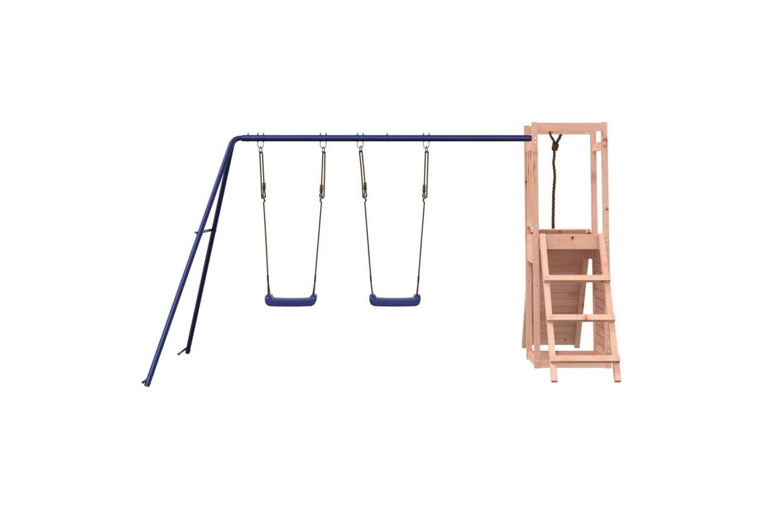Vidaxl 3155922 Playhouse With Swings Climbing Wall Solid Wood Douglas-6