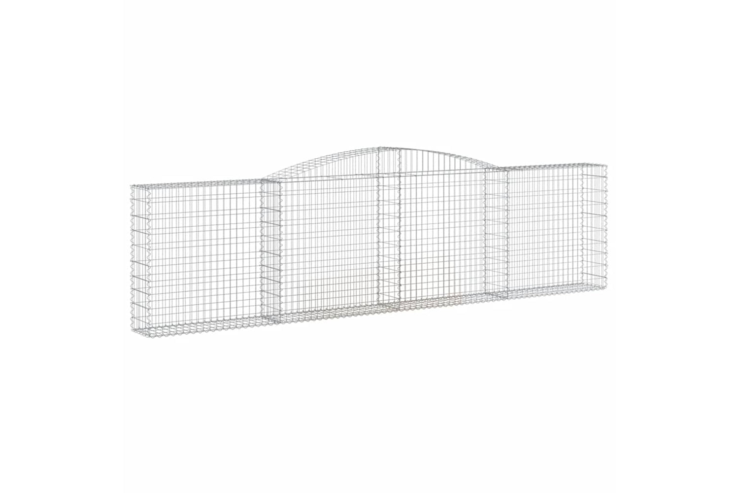 vidaXL 3146872 Arched Gabion Baskets 8 Pcs 400x30x100/120cm Galvanised Iron-2