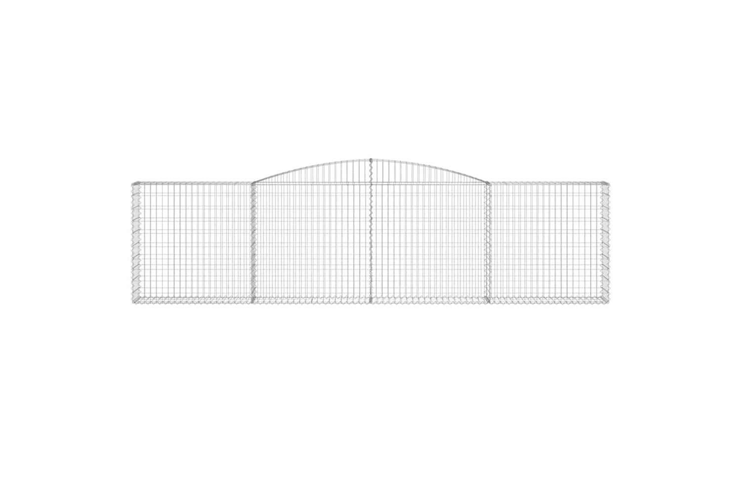 vidaXL 3146872 Arched Gabion Baskets 8 Pcs 400x30x100/120cm Galvanised Iron-3