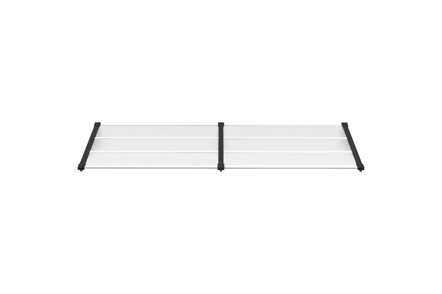 Vidaxl Door Canopy Black And Transparent 239x90 Cm Polycarbonate-2