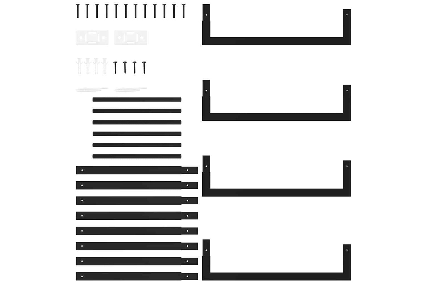 vidaXL 350305 Firewood Rack Matt Black 50x28x94cm Steel-7