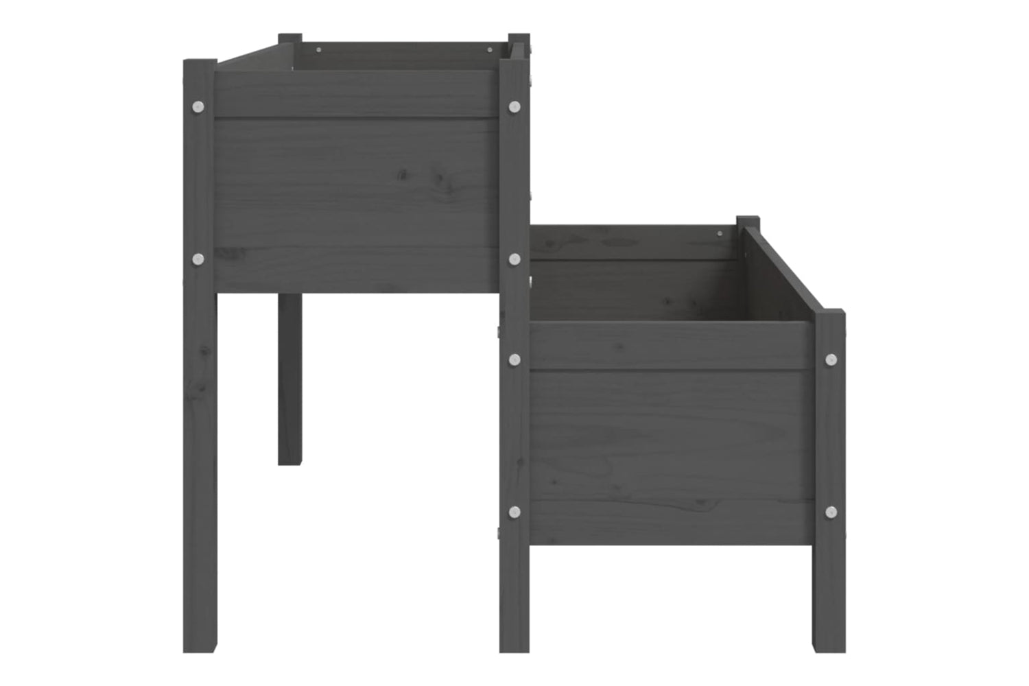 vidaXL 822264 Planter Grey 110x84x75cm Solid Wood Pine-5