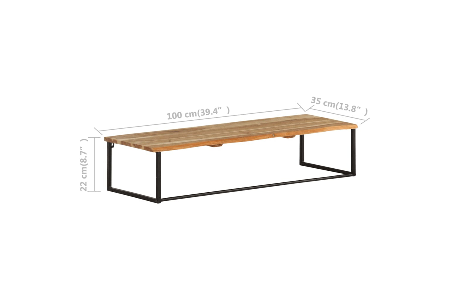 vidaXL 320251 Peg With Live Edge 100x35x22cm Solid Acacia Wood-7