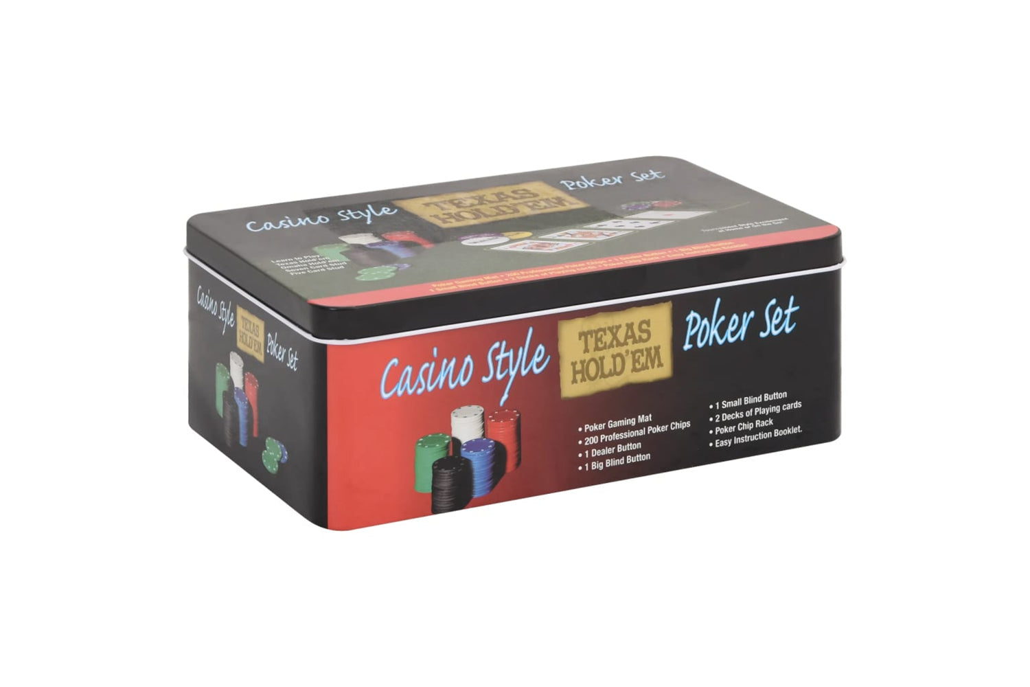 vidaXL 80418 Poker Chip Set 200 Pcs 4 G-2