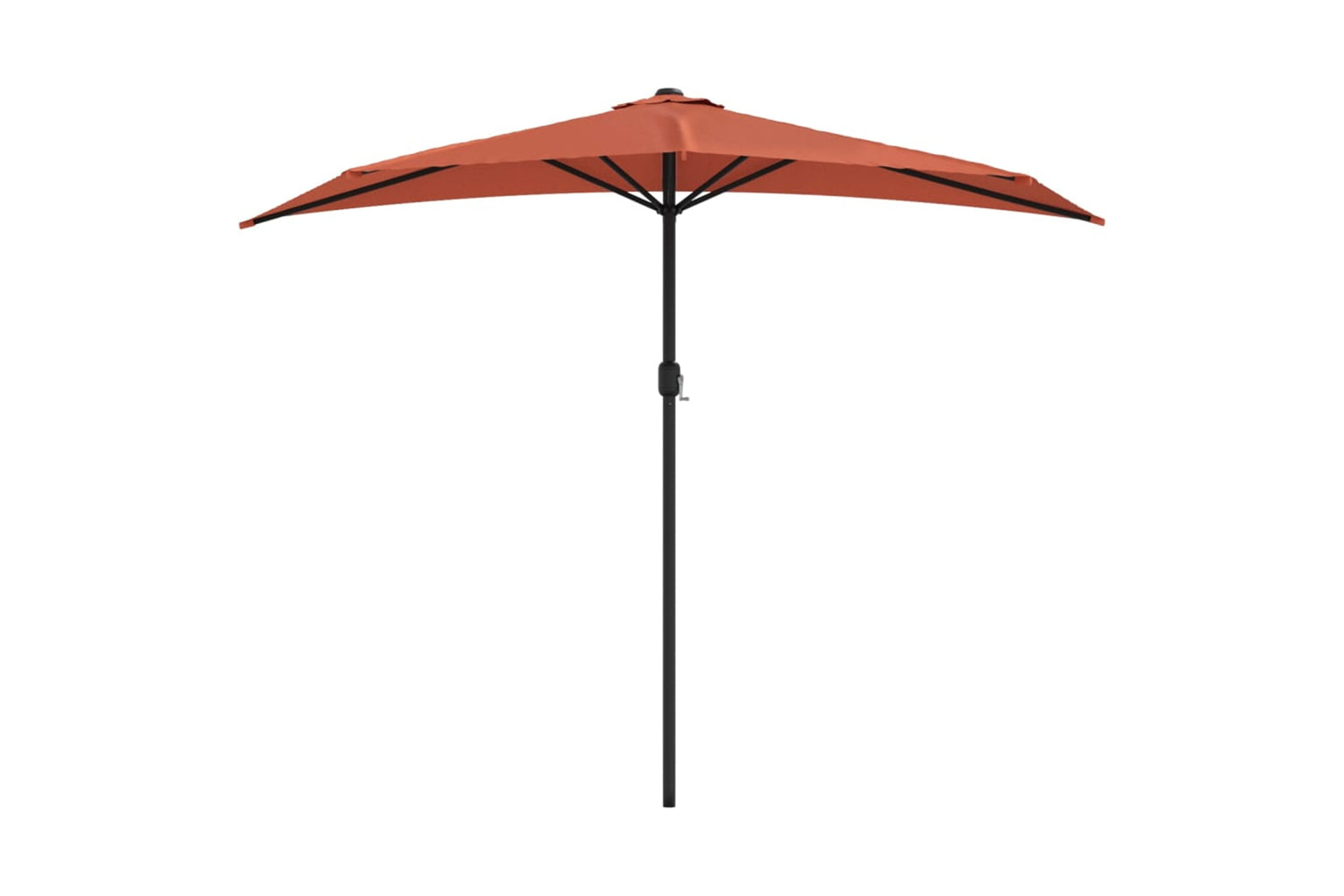 vidaXL 312499 Balcony Parasol With Aluminium Pole Terracotta 270x144x222cm Half-2
