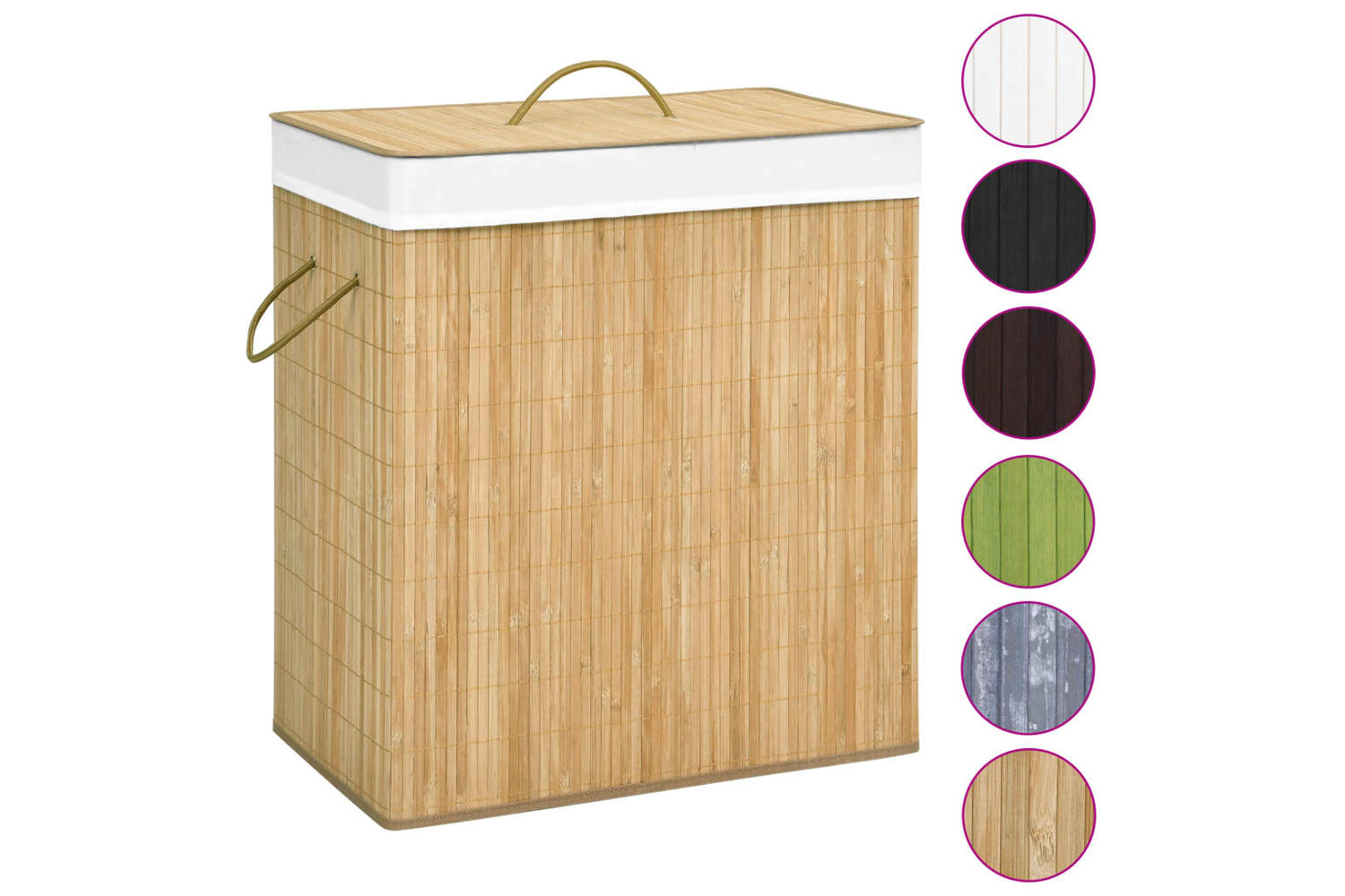 Vidaxl 320740 Bamboo Laundry Basket 100 L-2