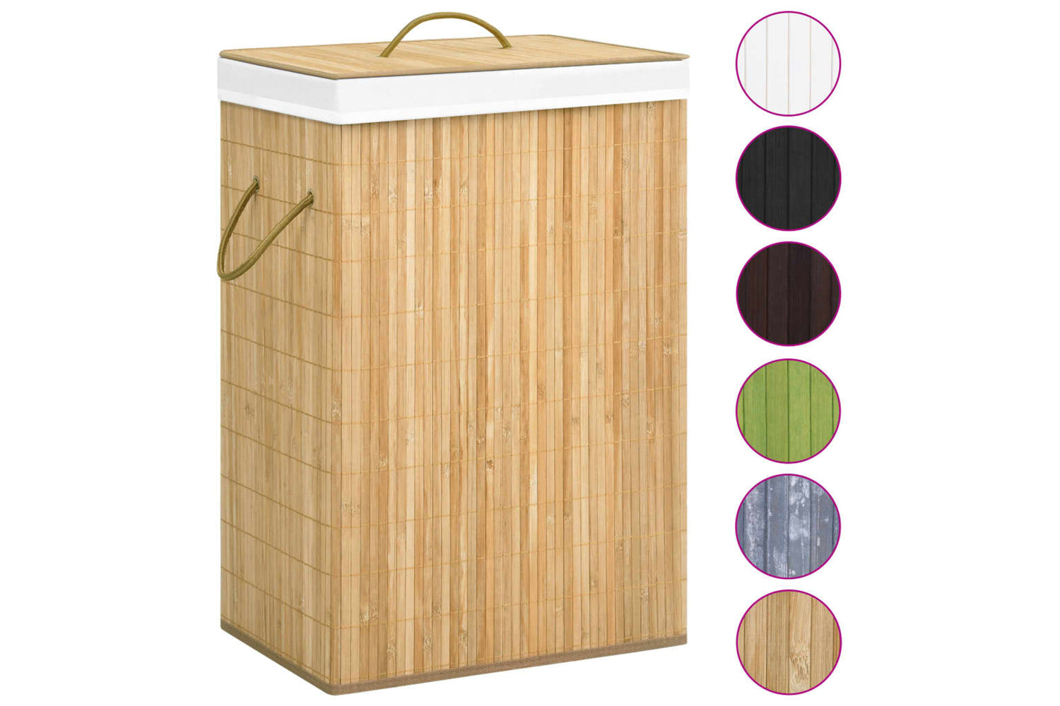 Vidaxl 320739 Bamboo Laundry Basket 72 L-2
