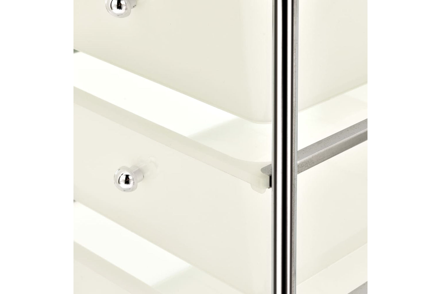 Vidaxl 320399 4-drawer Mobile Storage Trolley White Plastic-6