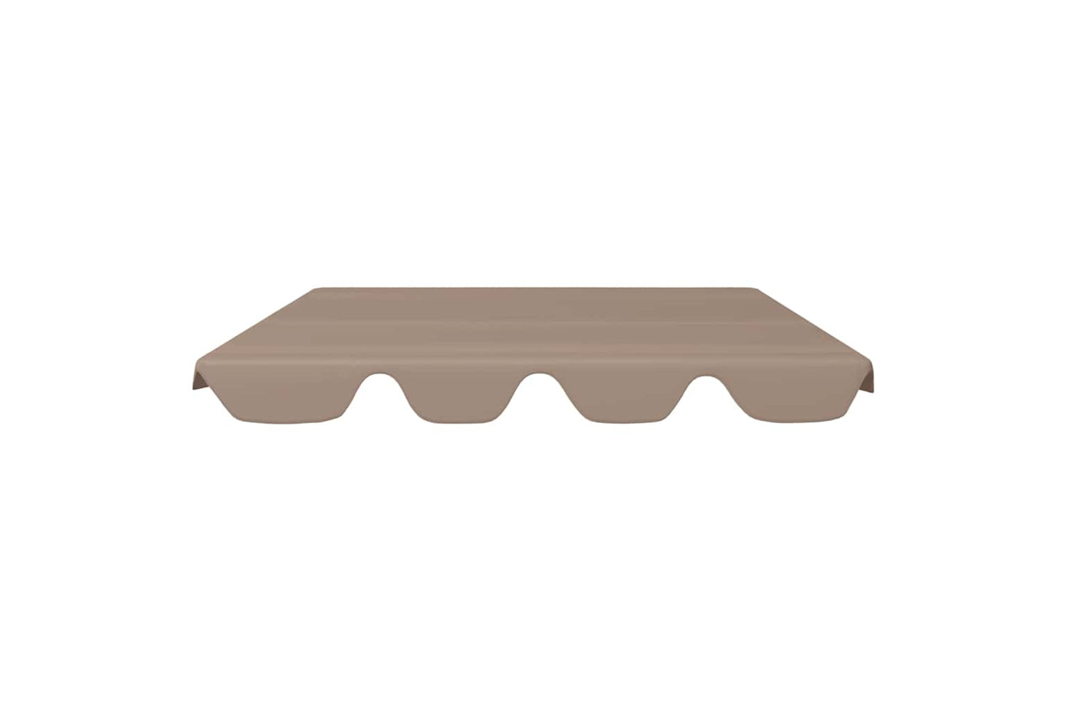 Vidaxl Replacement Canopy For Garden Swing Taupe 188/168x145/110 Cm-2